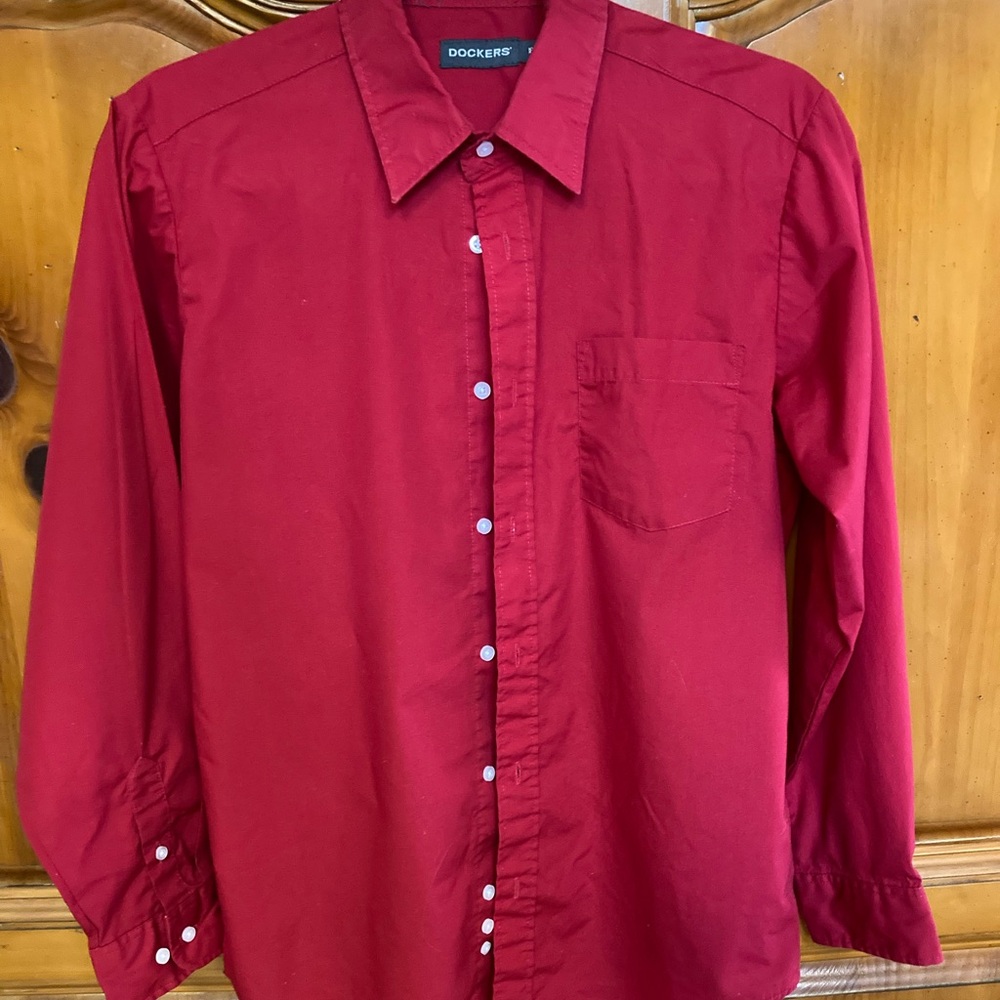 Dockers Red Button Down Boy’s Shirt
